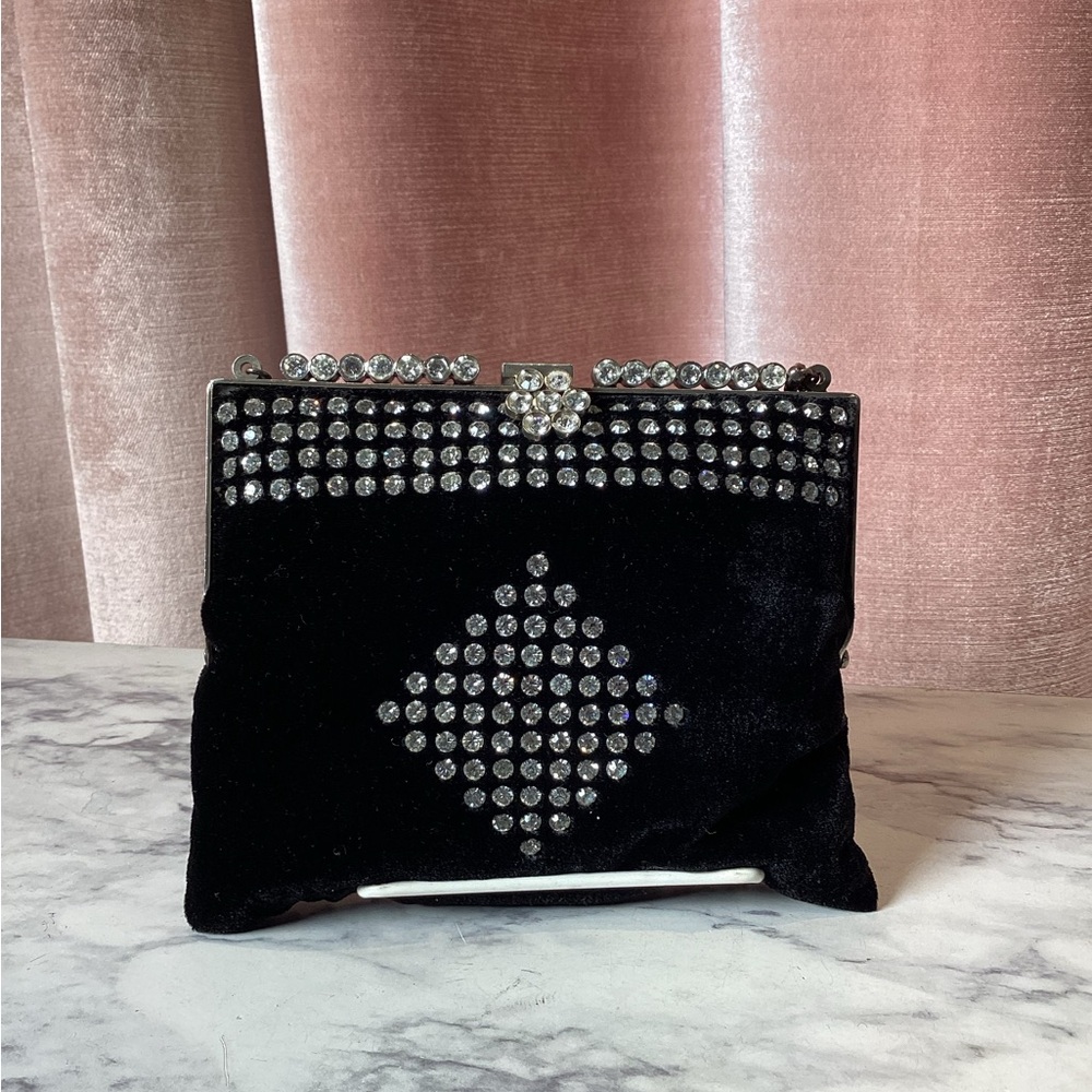 Vintage 1980’s Velvet Rhinestone mini Bag